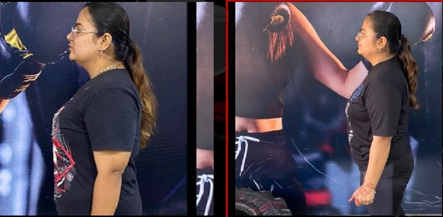 Tulsi Soni before and after her transformation